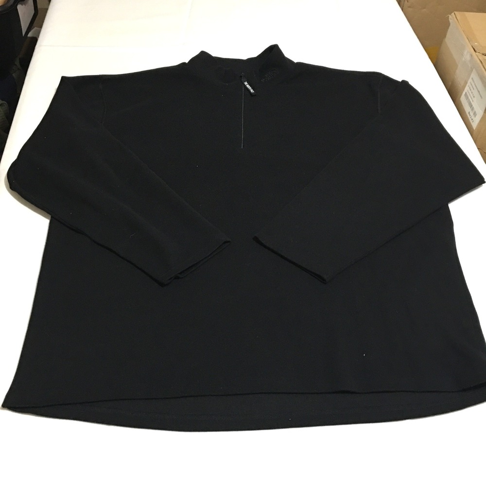 The North Face Quarter Zip Pullover Mens XXL Black Fleece Mock Neck